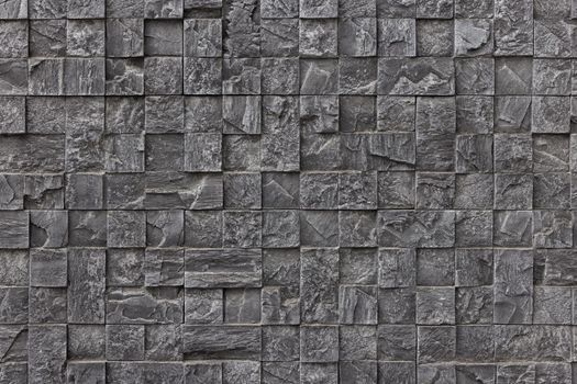 artificial stone wall, plastic panel imitating small cuboid wall brickwork mosaic