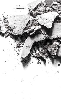 Beauty texture, cosmetic product and art of make-up concept - Crushed eyeshadows isolated on white background