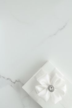 Romantic celebration, lifestyle and holiday present concept - Luxury wedding gifts on marble