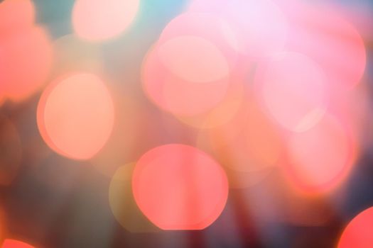 Colourful lights bokeh - abstract background, defocused overlay, bright colours concept