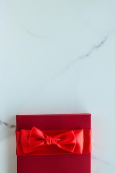 Romantic celebration, lifestyle and birthday present concept - Luxury red holiday gifts on marble