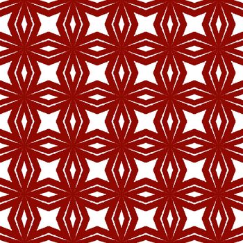 Ethnic hand painted pattern. Maroon symmetrical kaleidoscope background. Textile ready impressive print, swimwear fabric, wallpaper, wrapping. Summer dress ethnic hand painted tile.