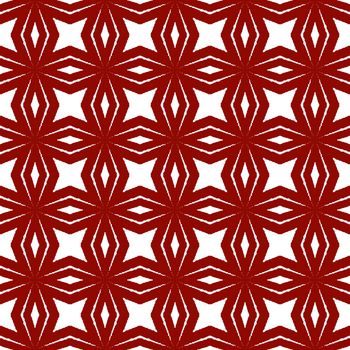 Ethnic hand painted pattern. Maroon symmetrical kaleidoscope background. Textile ready impressive print, swimwear fabric, wallpaper, wrapping. Summer dress ethnic hand painted tile.