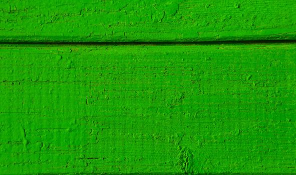 Wood texture. An abstract background of green planks.