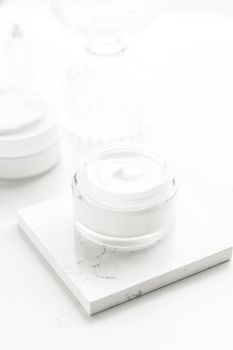 Beauty, anti-age cream and body care concept - Luxury skincare cosmetics in a bathroom