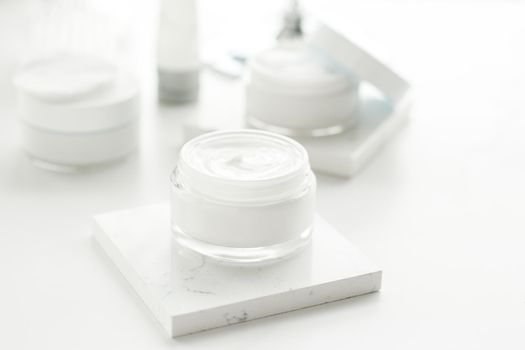 Beauty, anti-age cream and body care concept - Luxury skincare cosmetics in a bathroom