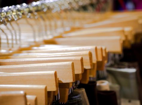 Hangers at the store.