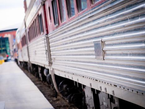 Train at the railroad station.