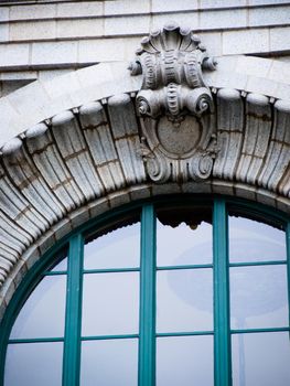 Window of train station