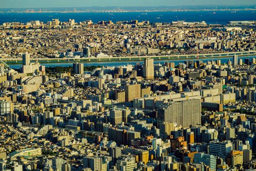 Arakawa and the city of Tokyo. Shooting Location: Sumida Ward, Tokyo