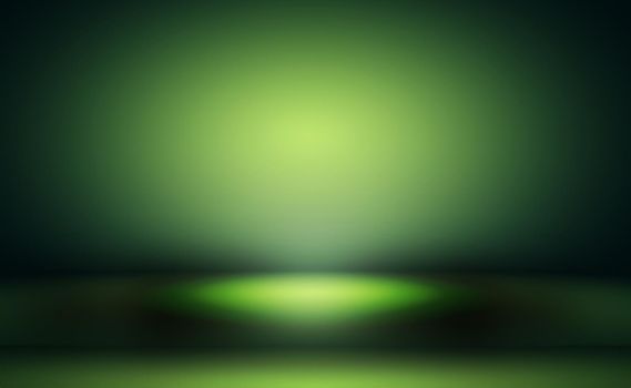 Luxury plain Green gradient abstract studio background empty room with space for your text and picture.