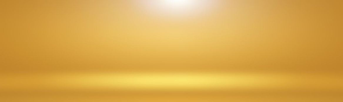 Abstract Luxury Gold yellow gradient studio wall, well use as background,layout,banner and product presentation