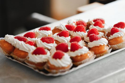 Raspberry Cakes Snacks at the wedding