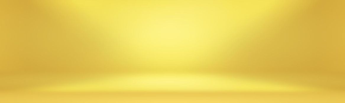 Abstract Luxury Gold yellow gradient studio wall, well use as background,layout,banner and product presentation