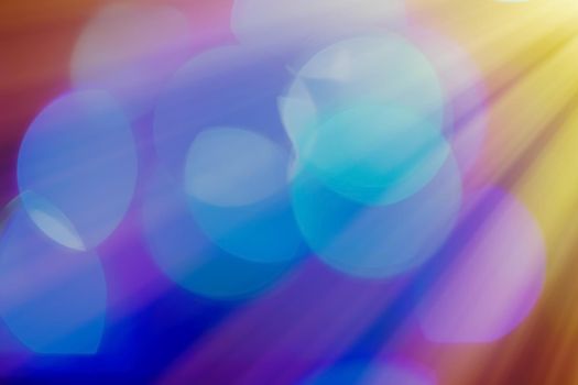 Abstract background, bokeh overlay defocused design concept - Light beams and sun flares