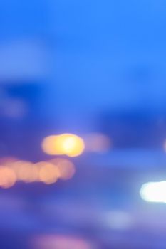 Abstract background, defocused textures and modern design concept - Evening city lights in motion