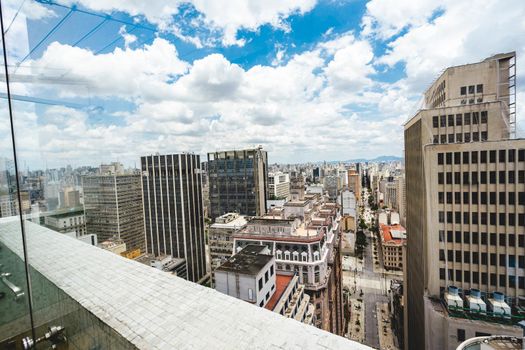 Skyline of Sao Paulo Brazil, taken from the Farol Satander building.