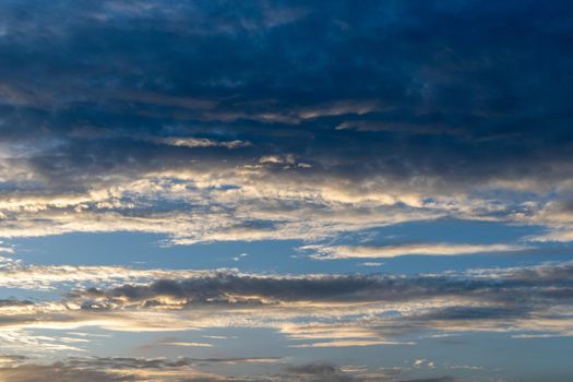 Dark rain clouds in the evening or background