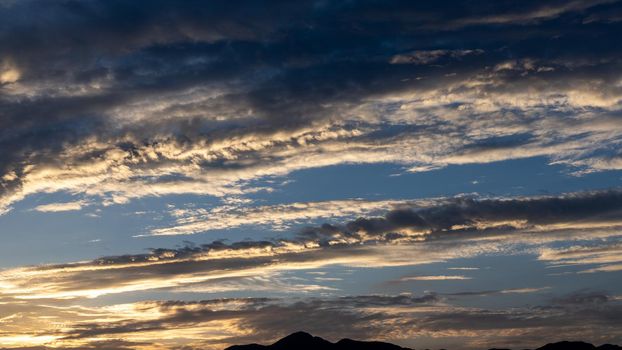 Beautiful cloudscape at sunset in summer