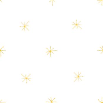 Hand Drawn Snowflakes Christmas Seamless Pattern. Subtle Flying Snow Flakes on chalk snowflakes Background. Astonishing chalk handdrawn snow overlay. Splendid holiday season decoration.