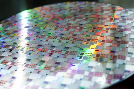 Silicon wafer for manufacturing semiconductor of integrated circuit.