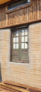 old building in the south of minas gerais brazil, made of bricks and wood