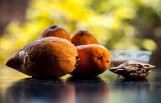 Mango face mask for bright fresh skin consisting of mangoes, yogurt, and fuller’s earth.