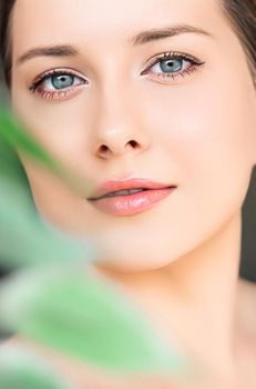 Natural beauty and perfect clean skin, beautiful woman in nature for wellness and skincare cosmetic brand, close-up portrait