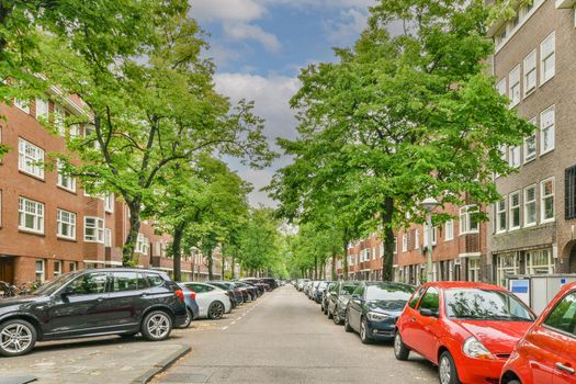 View of street near building with beauty of vagitaion outside