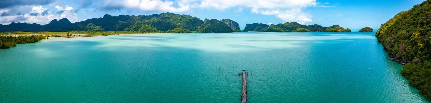 Wooden bridge at Ao Talet Ecotourism Group Tambon Thong Nian, Nakhon si Thammarat, Thailand, south east asia