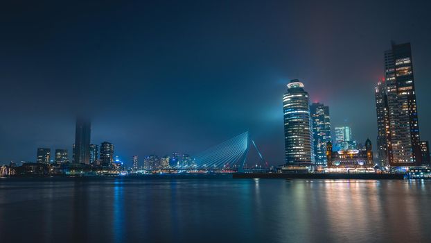skyline of Rotterdam on 11 January 2022.