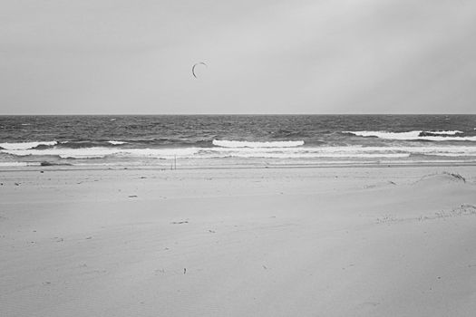 Coastal art print, monochrome and seascape concept - Atlantic ocean coast scenery, fine art