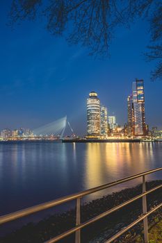 skyline of Rotterdam on 11 January 2022.