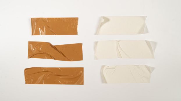 strips of adhesive tape pasted on a white background, texture, electrical tape. High quality photo