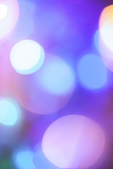 Colourful lights bokeh - abstract background, defocused overlay, bright colours concept