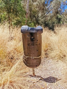 GLENROWAN, AUSTRALIA- DECEMBER 27 2021: The historic town of Glenrowan and its historic precinct, famous for its Kelly Gang history on a warm summer's day in Victoria, Australia