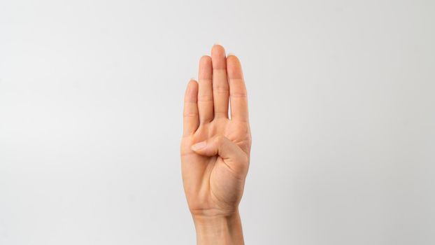 code sign for victims of domestic violence, hand sign part 1. High quality photo
