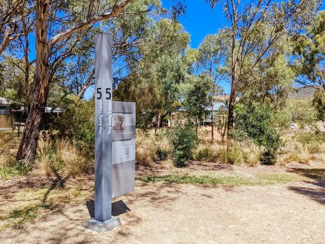 GLENROWAN, AUSTRALIA- DECEMBER 27 2021: The historic town of Glenrowan and its historic precinct, famous for its Kelly Gang history on a warm summer's day in Victoria, Australia