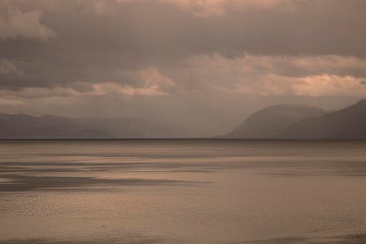 A simple morning view of Sognefjorden in Norway