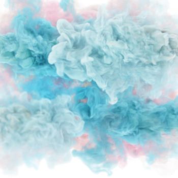 Magic heaven pastel color puffs of smoke. Fantastic light fog texture. 3D render abstract background.