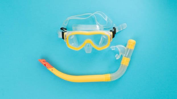 Snorkel mask and snorkel, vacation kit. High quality photo