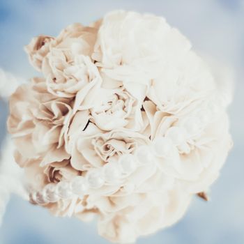 Wedding day, floral decor, luxury accessories concept - Bridal bouquet, event decoration