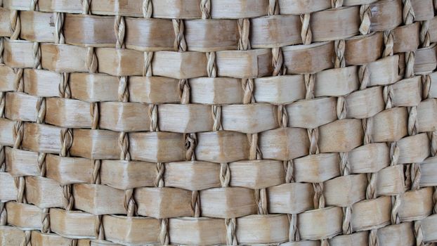 Wicker background basket of birch bark material. High quality photo