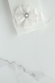 Romantic celebration, lifestyle and holiday present concept - Luxury wedding gifts on marble