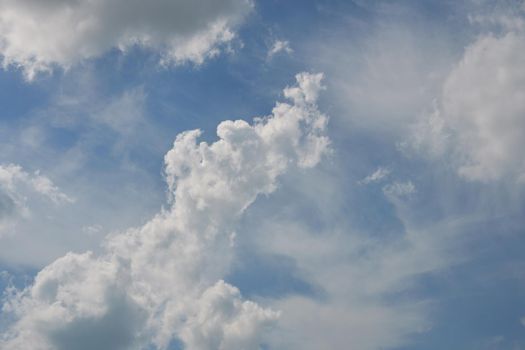 Summer blue sky with cloud gradient