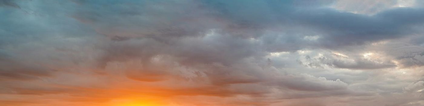 Image of Gorgeous Panorama twilight sky and cloud at morning background image