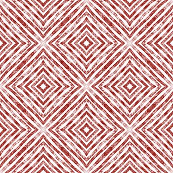 Chevron stripes design. Wine red symmetrical kaleidoscope background. Textile ready fabulous print, swimwear fabric, wallpaper, wrapping. Geometric chevron stripes pattern.