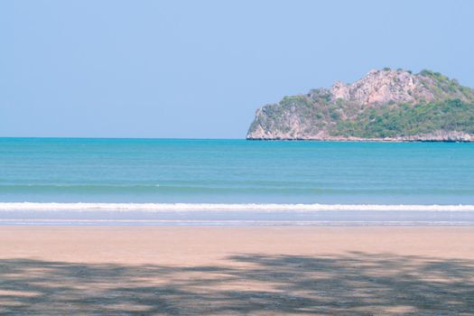 Panorama  horizon scenics Calm sea blue water ocean  blue sky
