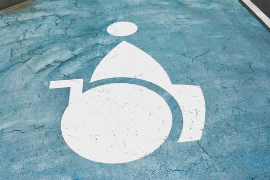 Parking place for people with disabilities
