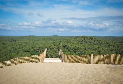 Pilat dune, the largest sand dune in Europe near Arcachon Gironde France Aquitaine